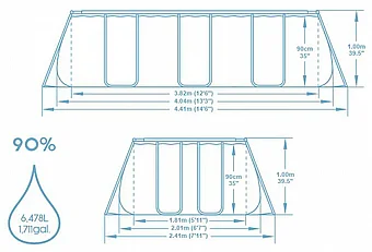 ����� ������ 404x201x100 bestway